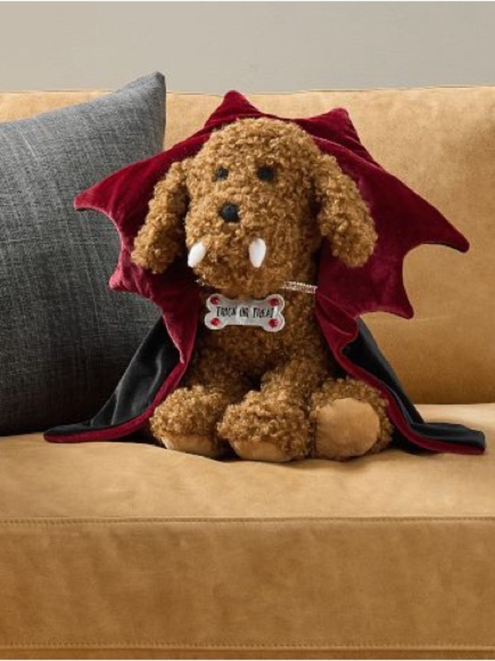 Pottery Barn Dante the Dracula Dog Shaped Pillow